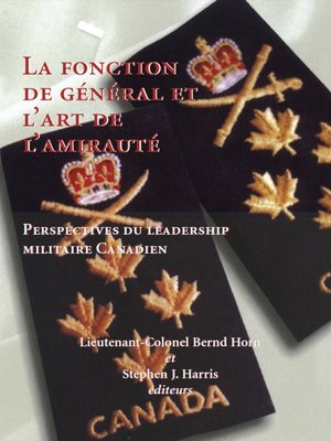 cover image of La Fonction de général et l'art de l'amirauté